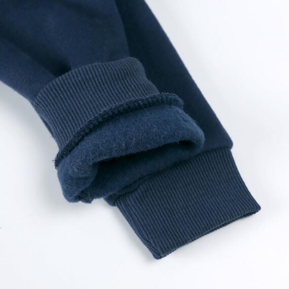 Alunsito Neugeborene Baby Jungen Mädchen Bären Ohr Reißverschluss Strampler Neugeborene Kapuze Dicke Bodysuit Säugling Langarmanzug 66 dunkelblau 3-6 Monate