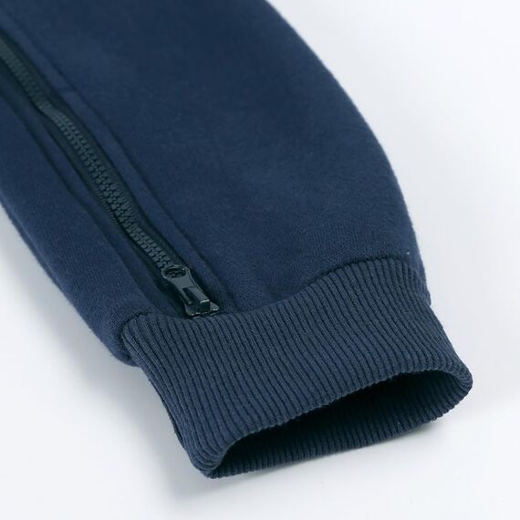 Alunsito Neugeborene Baby Jungen Mädchen Bären Ohr Reißverschluss Strampler Neugeborene Kapuze Dicke Bodysuit Säugling Langarmanzug 66 dunkelblau 3-6 Monate