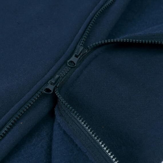 Alunsito Säuglingsbabys Mädchen Kleidung Reißverschluss Fleece Bärenohr mit Kapuze-Jumpsuit Langarm ein Stück warme Kleidung 80 dunkelblau 9-12 Monate