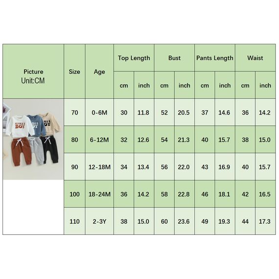 Geagodelia Baby Jungen Kleidung Outfit Babykleidung Set Langarmshirt Sweatshirt + Hose Neugeborene Weiche Babyset Mama's Boy Zweiteiler (B - Beige & Schwarz, 0-6 Monate)
