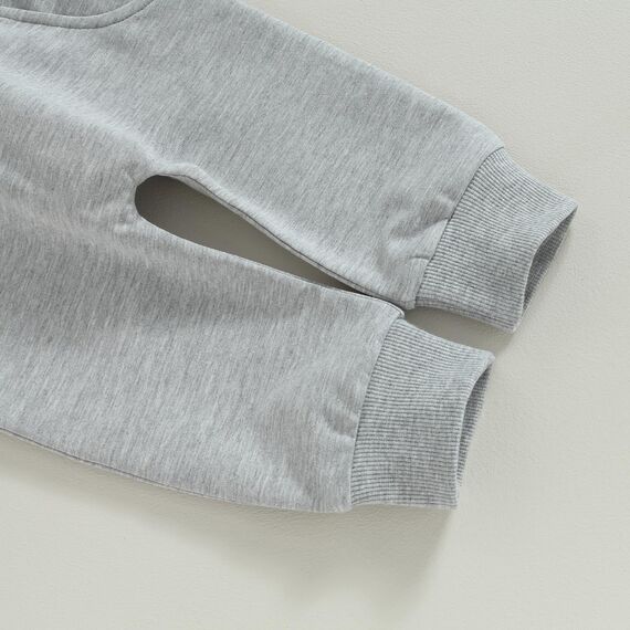 Geagodelia Baby Jungen Kleidung Outfit Babykleidung Set Langarmshirt Sweatshirt + Hose Neugeborene Weiche Babyset Mama's Boy Zweiteiler (B - Blau & Grau, 2-3 Jahre)