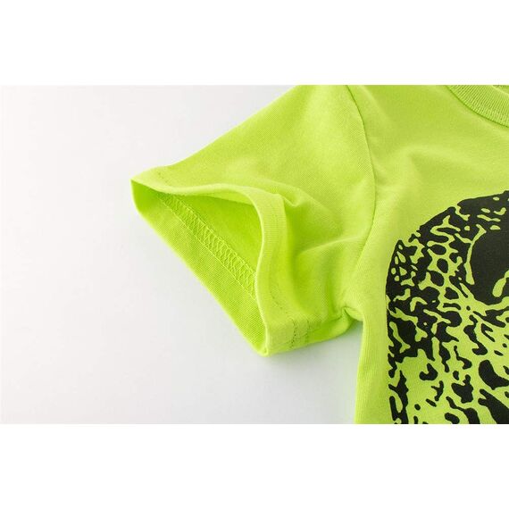 Unisex Baby T-Shirt Baumwolle Süß Karikatur Tier Muster Tops für 1-7 Jahre Alt (5-6 Jahre, A- grün)