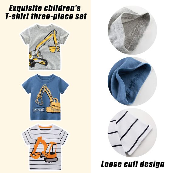 Unisex Baby T-Shirt Baumwolle Süß Karikatur Tier Muster Tops für 1-7 Jahre Alt (3-4 Jahre, A2)