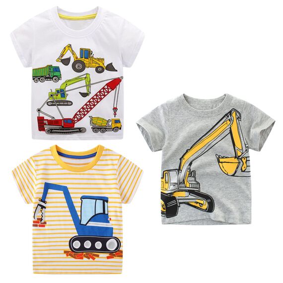 Unisex Baby T-Shirt Baumwolle Süß Karikatur Tier Muster Tops für 1-7 Jahre Alt (1-2 Jahre, A1)