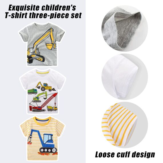 Unisex Baby T-Shirt Baumwolle Süß Karikatur Tier Muster Tops für 1-7 Jahre Alt (2-3 Jahre, A1)