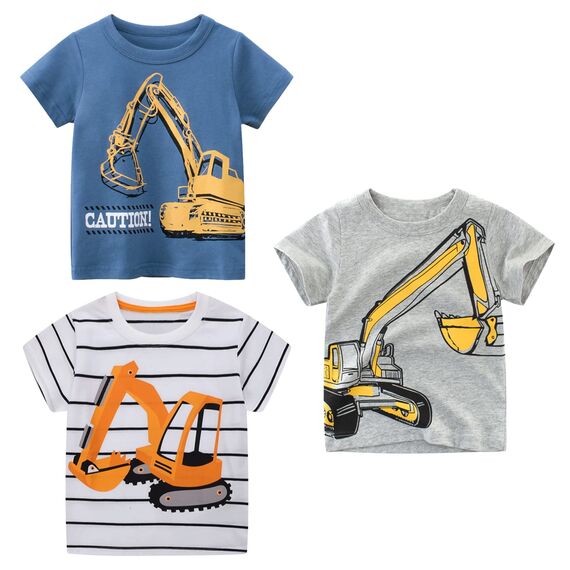 Unisex Baby T-Shirt Baumwolle Süß Karikatur Tier Muster Tops für 1-7 Jahre Alt (3-4 Jahre, A2)