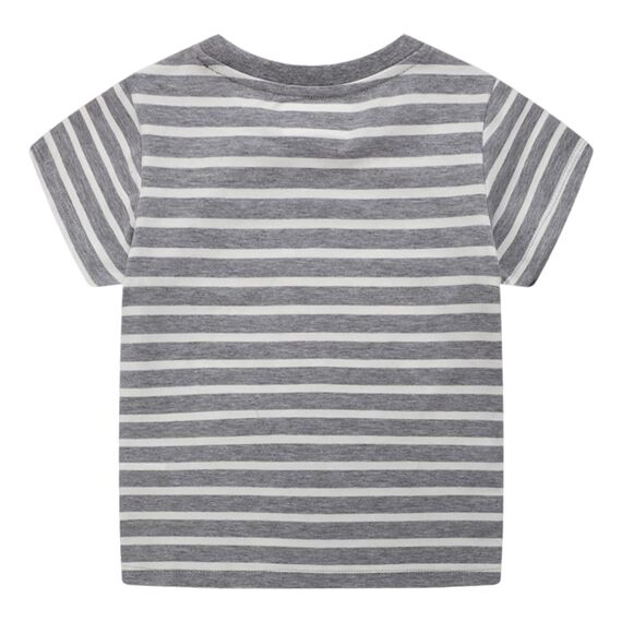 Unisex Baby T-Shirt Baumwolle Süß Karikatur Tier Muster Tops für 1-7 Jahre Alt (1-2 Jahre, H Streifen Bagger)