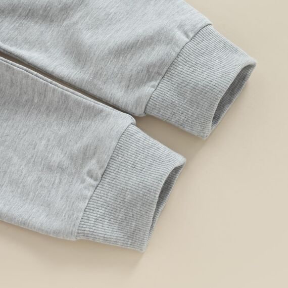 Geagodelia Baby Jungen Kleidung Outfit Babykleidung Set Langarmshirt Sweatshirt + Hose Neugeborene Weiche Babyset Mama's Boy Zweiteiler (B - Armeegrün & Grau, 2-3 Jahre)