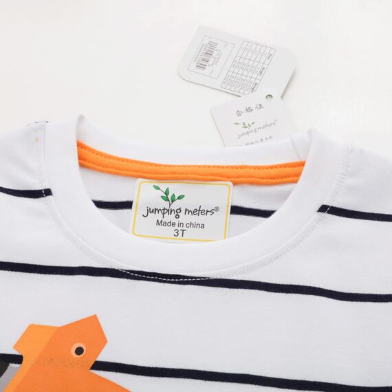 Unisex Baby T-Shirt Baumwolle Süß Karikatur Tier Muster Tops für 1-7 Jahre Alt (4-5 Jahre, H Oranger Bagger)