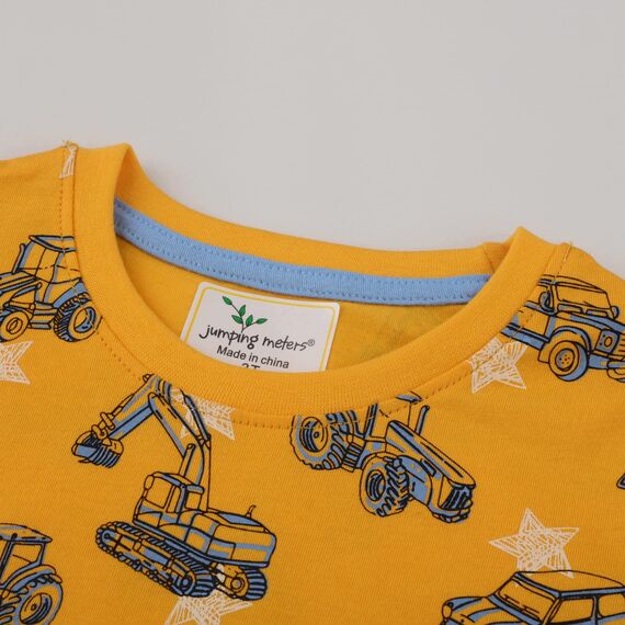 Unisex Baby T-Shirt Baumwolle Süß Karikatur Tier Muster Tops für 1-7 Jahre Alt (6-7 Jahre, H Stern Bagger)