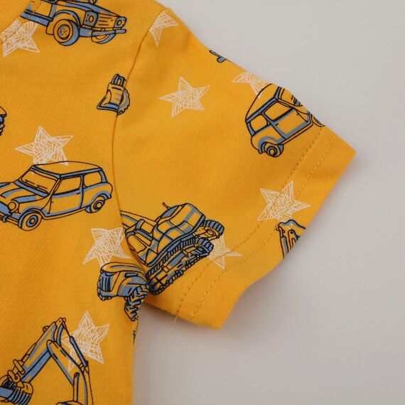 Unisex Baby T-Shirt Baumwolle Süß Karikatur Tier Muster Tops für 1-7 Jahre Alt (6-7 Jahre, H Stern Bagger)