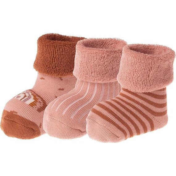 Jacob's – Erstlingssöckchen Baby 3er Pack | Weiche Vollfrottee-Socken mit Regenbogenmotiv, OEKO-TEX® zertifiziert | Größe 0–3 Monate, hautfreundlich & wärmend