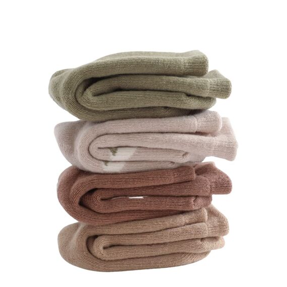 FedMois 5er Pack Baby Kleinkinder ABS rutschfeste Wintersocken dicke Thermosocken Baumwolle, Hähnchen, 0-1 Jahr