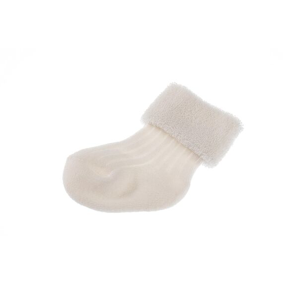 Jacob's – Erstlingssöckchen Baby 3er Pack | Weiche Vollfrottee-Socken Ecru weiß, OEKO-TEX® zertifiziert | Größe 0–3 Monate, hautfreundlich & wärmend
