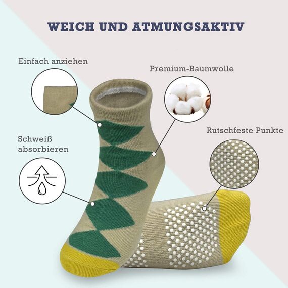 HYCLES Baby ABS Socken Kinder 12 Paar Stoppersocken Kinder Anti Rutsch Socken Kind Jungen Mädchen 23-26 27-30 Kleinkind Socken Baby 01 Krokodil für 3-5 Jahre
