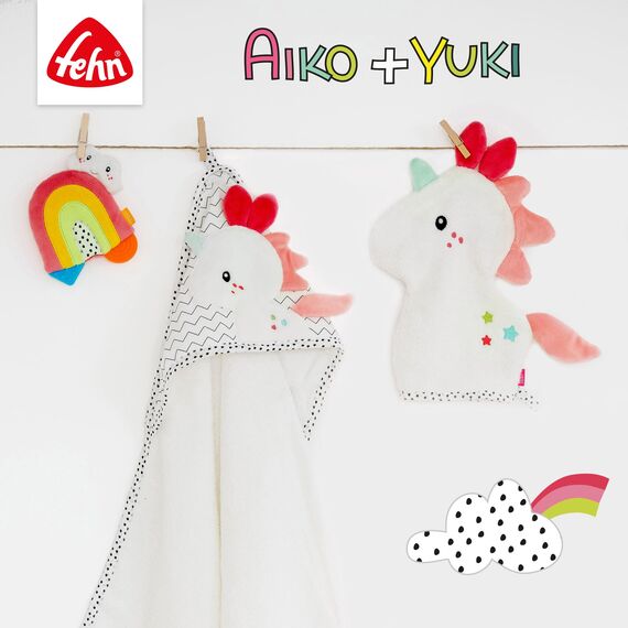 Fehn Rasselsocken Baby Einhorn – Babysocken mit Rassel-Funktion und Einhorn-Köpfchen – Fördern Motorik & Sinne – Babykleidung optimal als Erstlingssöckchen – Für Babys & Kleinkinder ab 0+ Monaten