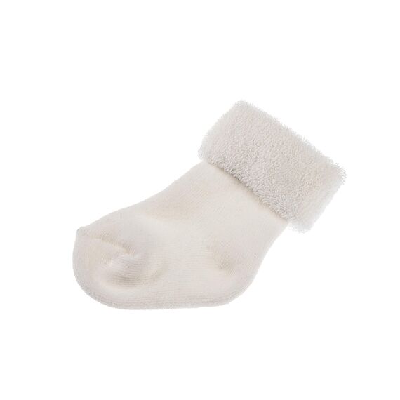 Jacob's – Erstlingssöckchen Baby 3er Pack | Weiche Vollfrottee-Socken Ecru weiß, OEKO-TEX® zertifiziert | Größe 0–3 Monate, hautfreundlich & wärmend