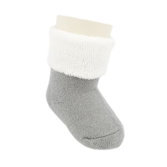 Ateid Baby Socken Frottee Gefüttert 5er-Pack Grau 0-6 Monate (Herstellgr. S)
