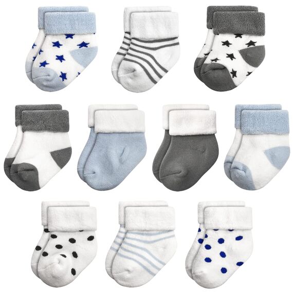 GENTABY Unisex Baby Socken - Warme Baumwolle Terry 10 Paar Baby Jungen & Mädchen 0-6 Monate Dicke Winter Socken