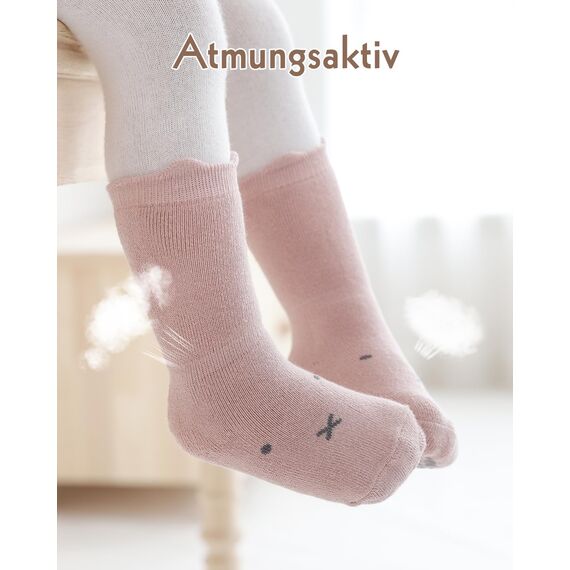 Kyopp 5 Paar Warme Socken Baby Winter Stoppersocken Kindersocken Dicke Socks