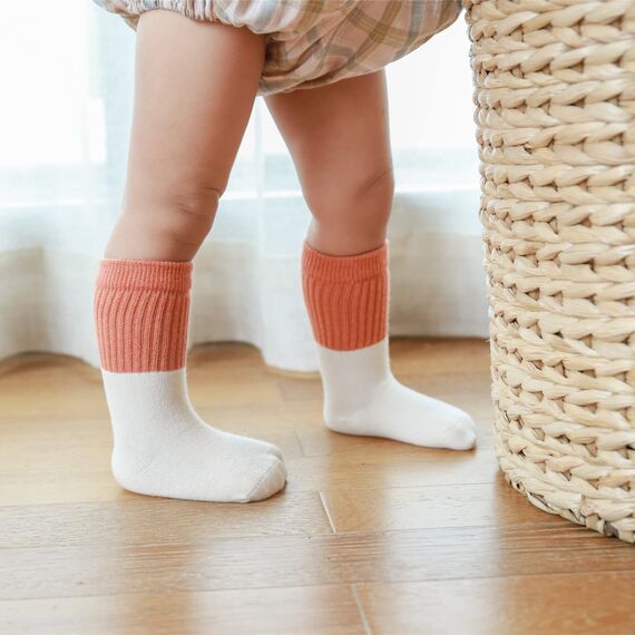 J Poqobog Kleinkind Baby Mädchen Jungen Socken stoppersocken kinder abs rutschfeste kindersocken für Baby antirutschsocken 8Paar (DE/NL/SE/PL, Alter, 12 Monate, 24 Monate, Rot 8 Paar)