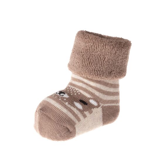 Jacob's – Erstlingssöckchen Baby 3er Pack | Weiche Vollfrottee-Socken mit Bärchenmotiv, OEKO-TEX® zertifiziert | Größe 0–3 Monate, hautfreundlich & wärmend