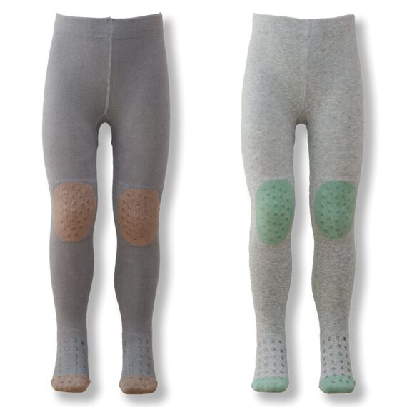 Petinard Label Krabbelstrumpfhose 2er-Pack ABS Sohle für Unisex, Jungs und Mädchen, Strumpfhose mit Anti Rutsch Noppen,krabbelstrumpfhose