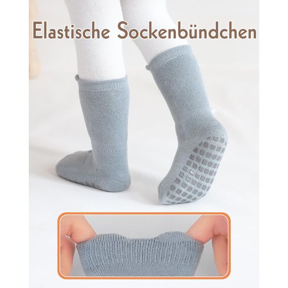 Kyopp 5 Paar Warme Socken Baby Winter Stoppersocken Kindersocken Dicke Socks