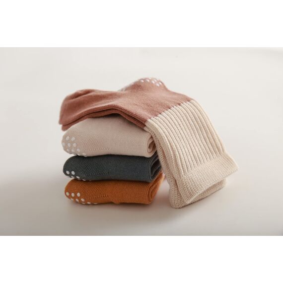 J Poqobog Kleinkind Baby Mädchen Jungen Socken stoppersocken kinder abs rutschfeste kindersocken für Baby antirutschsocken 8Paar (DE/NL/SE/PL, Alter, 12 Monate, 24 Monate, Rot 8 Paar)