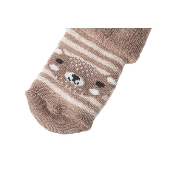 Jacob's – Erstlingssöckchen Baby 3er Pack | Weiche Vollfrottee-Socken mit Bärchenmotiv, OEKO-TEX® zertifiziert | Größe 0–3 Monate, hautfreundlich & wärmend