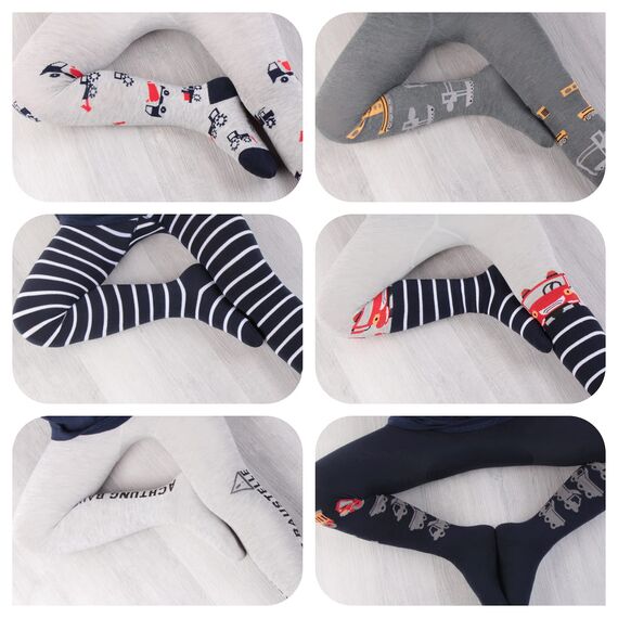 L&K-II 6er Kinder Jungen Strumpfhose Strickstrumpfhose mehrfarbig 2735 98-104