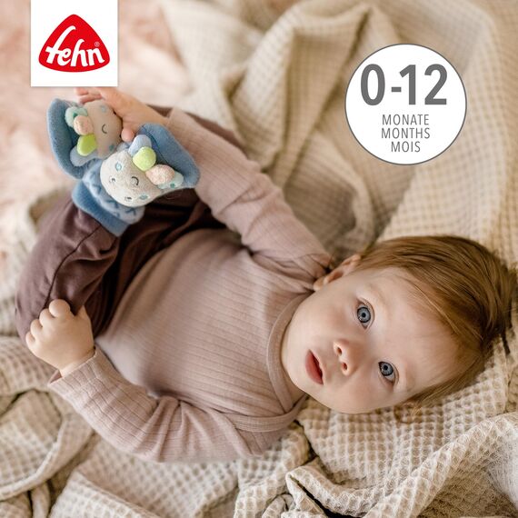 Fehn Rasselsocken Baby Oktopus – Babysocken mit Rassel Funktion – Socken zur Förderung der Motorik – Babykleidung optimal als Erstlingssöckchen – Lernspielzeug für Babys & Kinder von 0-12 Monaten