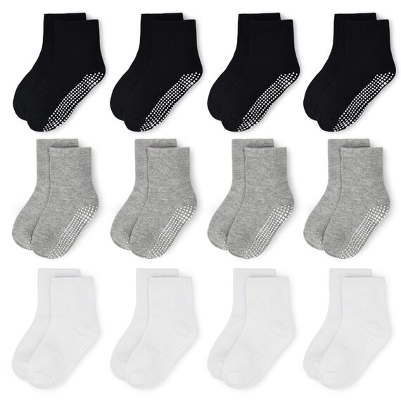 ELUTONG 12 Paar Socken Kinder Baby Jungen Socken ABS Antirutsch Anti-Rutsch Kleinkinder Babysocken für 1-3 Jahre