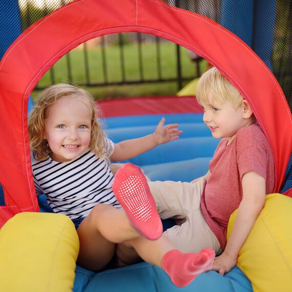 ELUTONG 12 Paar Socken Kinder Baby Jungen Socken ABS Antirutsch Anti-Rutsch Kleinkinder Babysocken für 5-7 Jahre