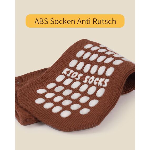 Kyopp 5 Paar Stoppersocken Baby ABS rutschfeste Socken Baumwolle Kinder Socks