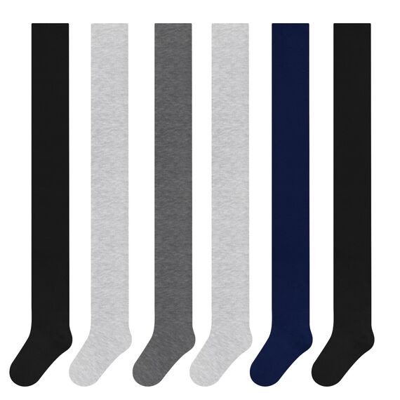 L&K-II 6er Pack Strumpfhose Jungen Strickstrumpfhose Kinder mehrfarbig 2789 134-140