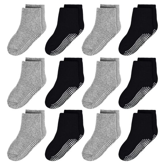 ELUTONG 12 Paar Socken Kinder Baby Jungen Socken ABS Antirutsch Anti-Rutsch Kleinkinder Babysocken für 1-3 Jahre