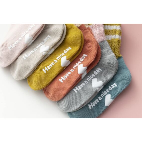 J Poqobog Kleinkind Baby Mädchen Jungen Socken stoppersocken kinder abs rutschfeste kindersocken für Baby antirutschsocken 8Paar (DE/NL/SE/PL, Alter, 0 Monate, 6 Monate, Farbabstimmung-2 6 Paar)
