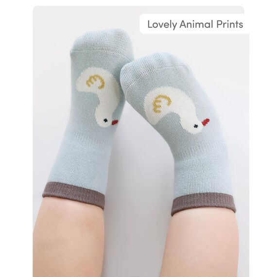 Adorel Baby Stoppersocken Baumwolle Antirutsch Krabbelsocken ABS Socken 6er-Pack Süßer Traum 0-12 Monate (Herstellergröße S)