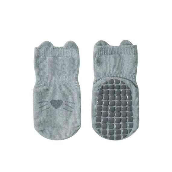 FedMois 5er Pack Baby Kleinkinder ABS rutschfeste Socken Sneaker Socken Tiermotive Baumwolle, Mehrfarbig, 3-5 Jahre
