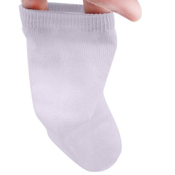 Duufin 18 Paar Kinder Socken Baby Socken Kleinkindsocken Baumwolle Söckchen Jungen Socken, Weiß, 4-6 Jahre