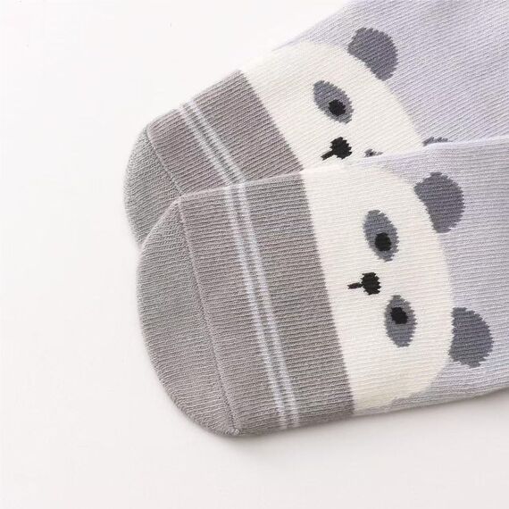 FedMois 5er Pack Baby Kleinkinder ABS rutschfeste Socken Sneaker Socken Tiermotive Baumwolle, Streifen, 3-5 Jahre