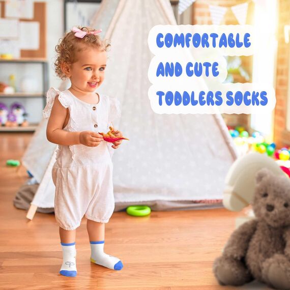 GRPSKCOS Antirutschsocken Kinder Stoppersocken Kinder 12 Paar Rutschfeste Socken ABS Socken für Jungen Mädchen（#3 Giraffen 6-12 Monate）
