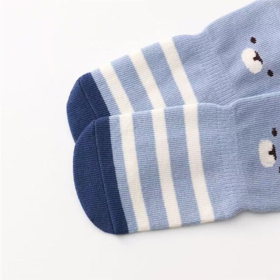 FedMois 5er Pack Baby Kleinkinder ABS rutschfeste Socken Sneaker Socken Tiermotive Baumwolle, Zebra, 0-1 Jahr