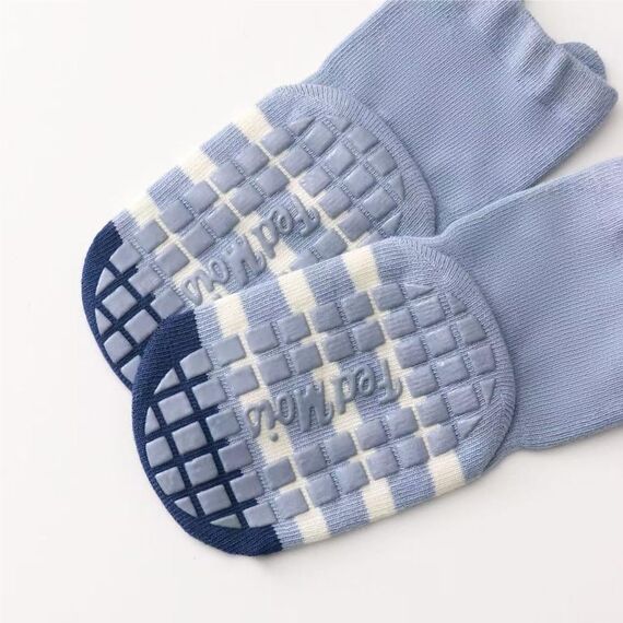 FedMois 5er Pack Baby Kleinkinder ABS rutschfeste Socken Sneaker Socken Tiermotive Baumwolle, Zebra, 0-1 Jahr