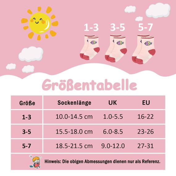 HYCLES Baby ABS Socken Kinder 12 Paar Stoppersocken Kinder Anti Rutsch Socken Kind Jungen Mädchen 23-26 27-30 Kleinkind Socken Baby Mystery Box für Mädchen (12 Paare) für 3-5 Jahre
