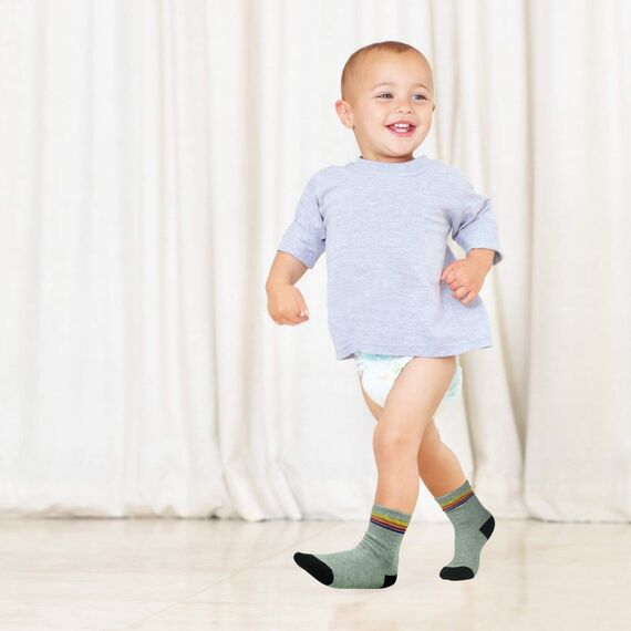 HYCLES Baby ABS Socken Kinder 12 Paar Stoppersocken Kinder Anti Rutsch Socken Kind Jungen Mädchen 23-26 27-30 Kleinkind Socken Baby 06 Sterne für 3-5 Jahre