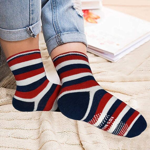 HYCLES Baby ABS Socken Kinder 12 Paar Stoppersocken Kinder Anti Rutsch Socken Kind Jungen Mädchen 23-26 27-30 Kleinkind Socken Baby 02 Tier für 1-3 Jahre