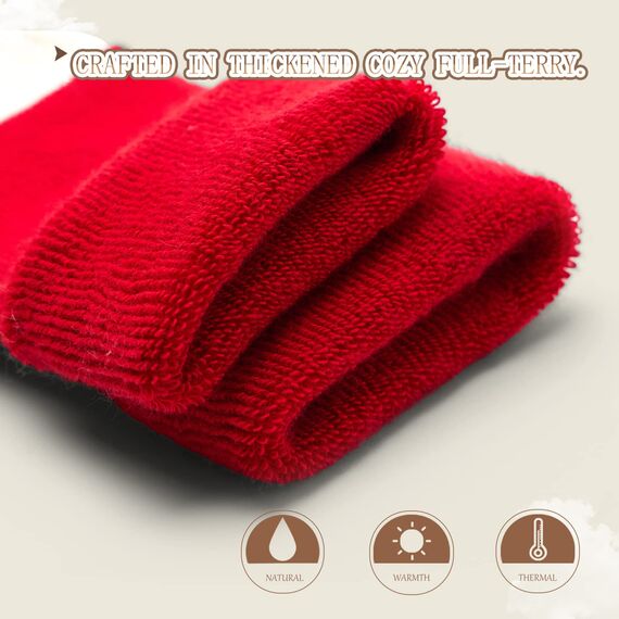 Aisyee 6 Paare Baby Dicke Warme Wintersocken Baby Jungen Mädchen Weihnachtssocken abs Socken Baby Antirutsch Socken 12-24 Monate