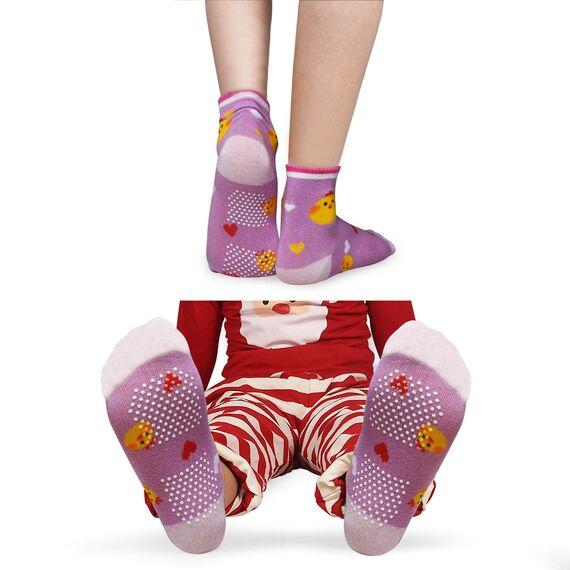 HYCLES Baby ABS Socken Kinder 12 Paar Stoppersocken Kinder Anti Rutsch Socken Kind Jungen Mädchen 23-26 27-30 Kleinkind Socken Baby 04 Koala für 5-7 Jahre
